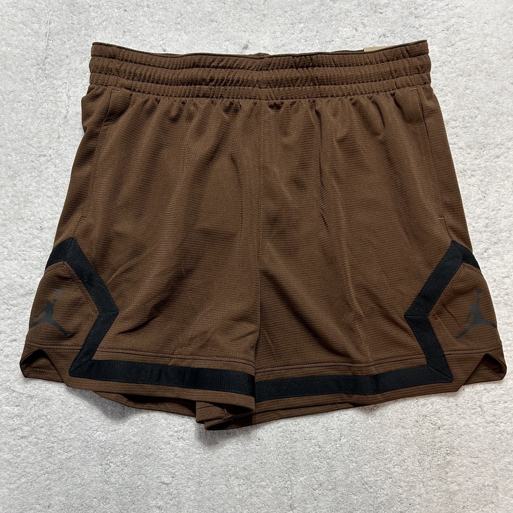 Jordan Womens Size S Brown Sport 4" Diamond Athletic Shorts